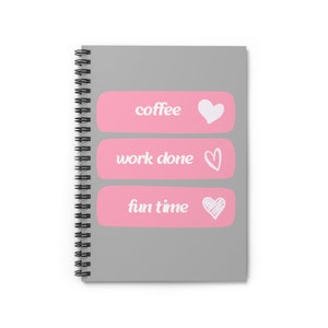 travelers notebookInspirational Spiral Notebook – for school, university,gift, quotes, lists, writing lover, blogging, fun image 2