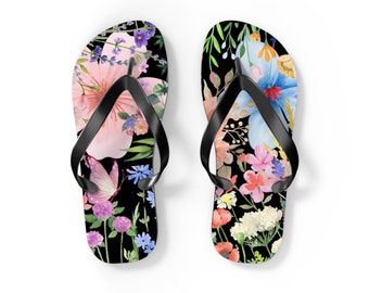 Summer Dream Flip Flops pastel color flip flops, flowers flops, summer sandals, thong, summer slippers