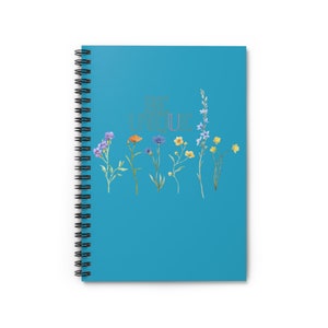 Cuaderno espiral Be Unique: cuaderno de tapa blanda con líneas rayadas, citas inspiradoras, diario con espiral, cuaderno diario