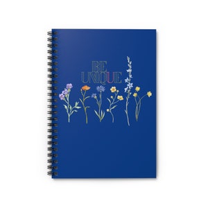 Cuaderno espiral Be Unique: cuaderno de tapa blanda con líneas rayadas, citas inspiradoras, diario con espiral, cuaderno diario