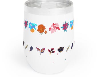 Floral Garden Stainless Steel Tumbler, Inspirational Travel Cup, outdoor activity, flowers lover, coffee drinker