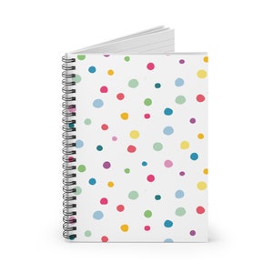 Cuaderno espiral feliz: cuaderno de tapa blanda con líneas de rayas, citas inspiradoras, diario con espiral, cuaderno diario