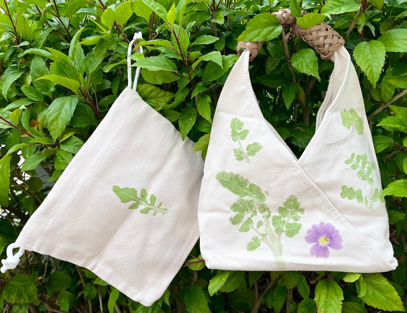 Tote bags, Canvas bags, Reusable bags, Natural,Simple,Flower pounding tote bag,gifts for girls. zdjęcie 4