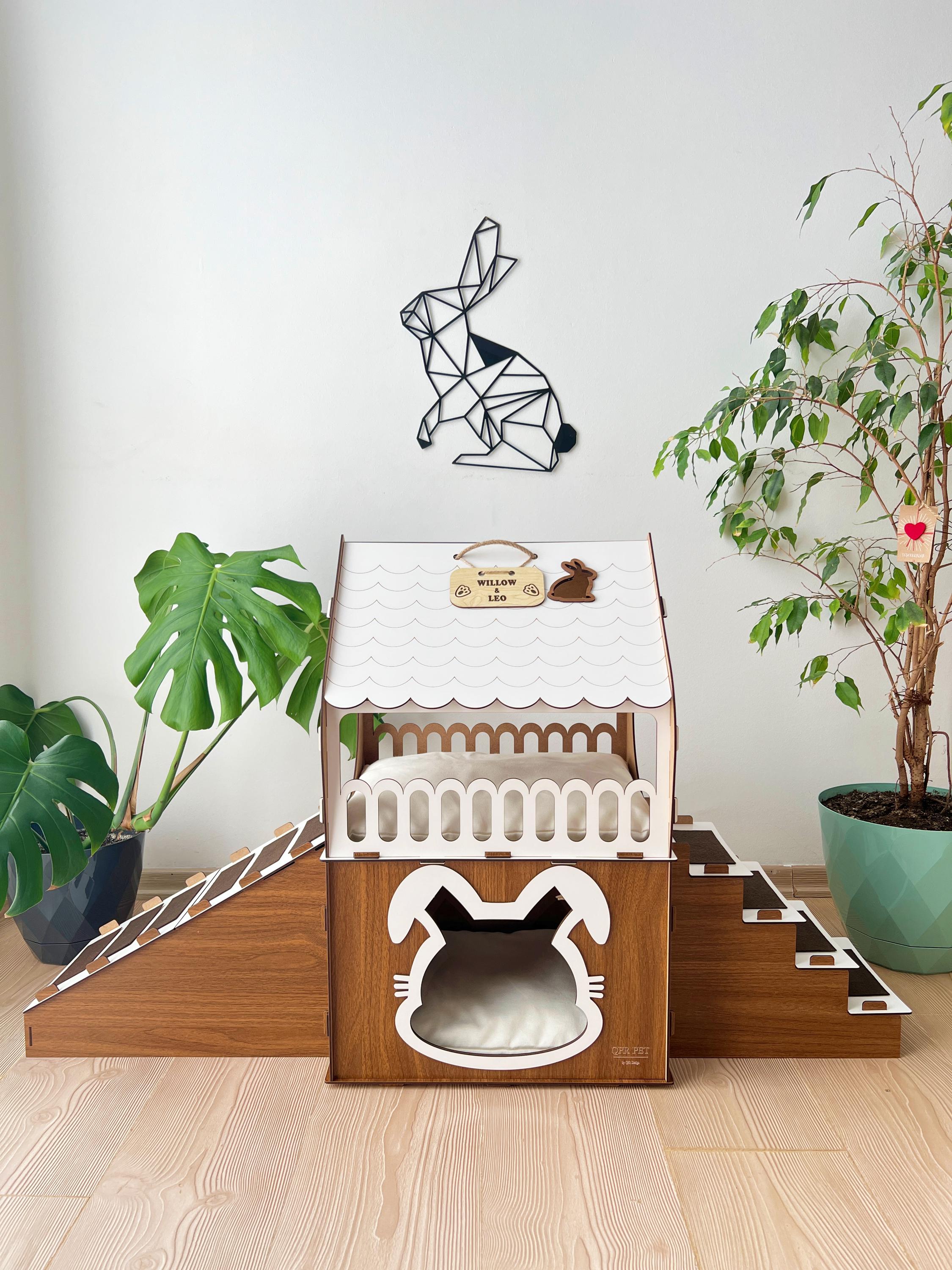 Indoor Rabbit House, Bunny Castle, Rabbit Hutch, Rabbit Beds, Bunny ...