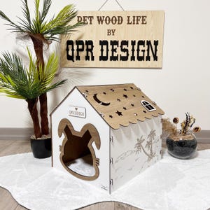 Birch Plywood Rabbit House: Modern Indoor Bunny Shelter