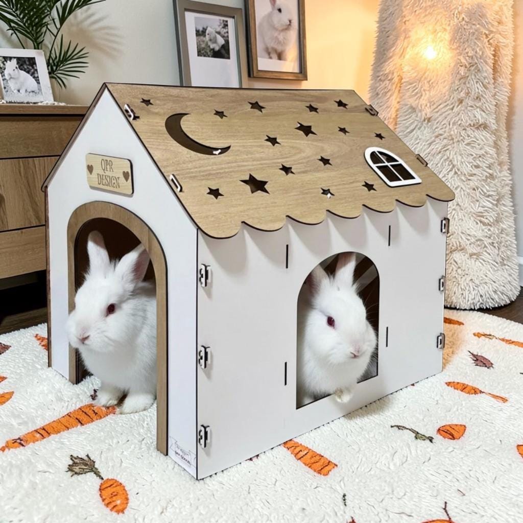 Indoor Rabbit House, Wooden Rabbit House, Modern Rabbit Furniture ...