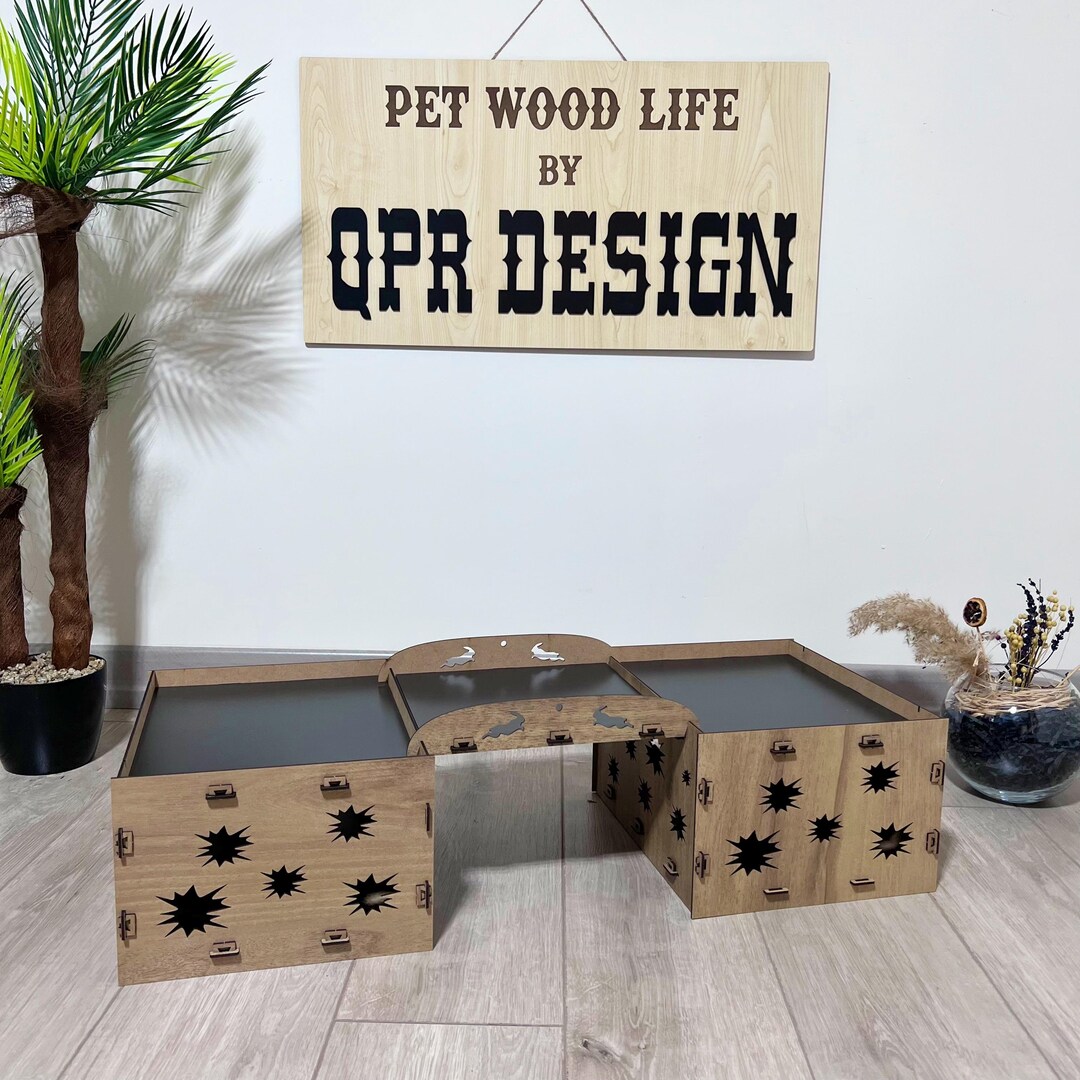 Bridge Rbbit Farmhouse Wood Hay Feeder Bridge, Rabbit, Guinea Pig, Chinchilla Cage ...