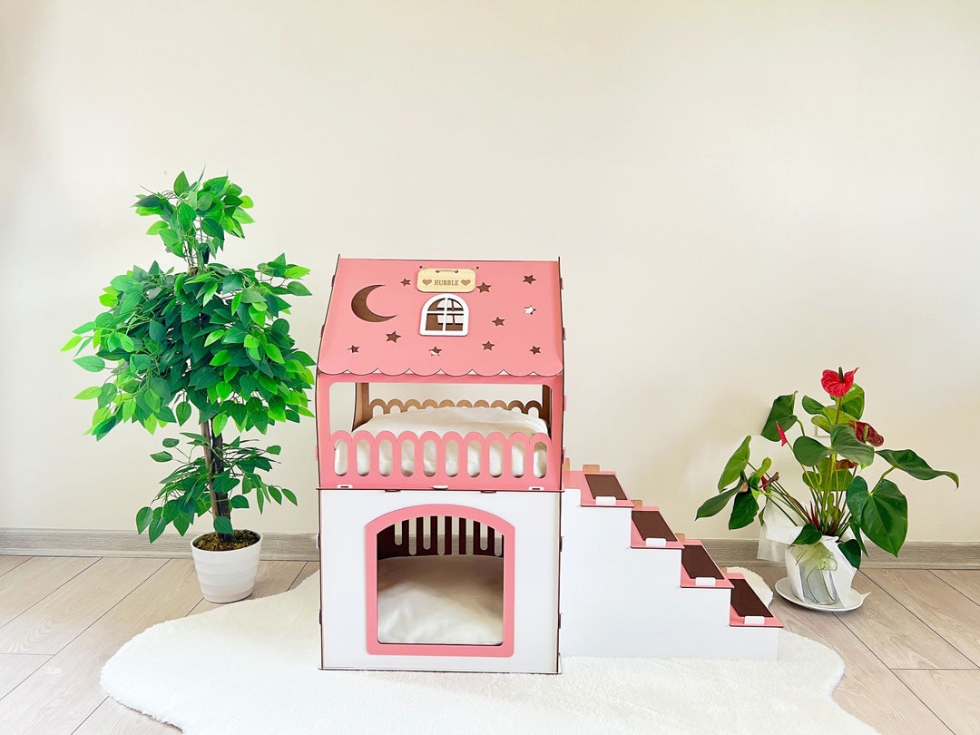 Indoor Rabbit Castle, Pink Rabbit House, Extra Large Rabbit House ...