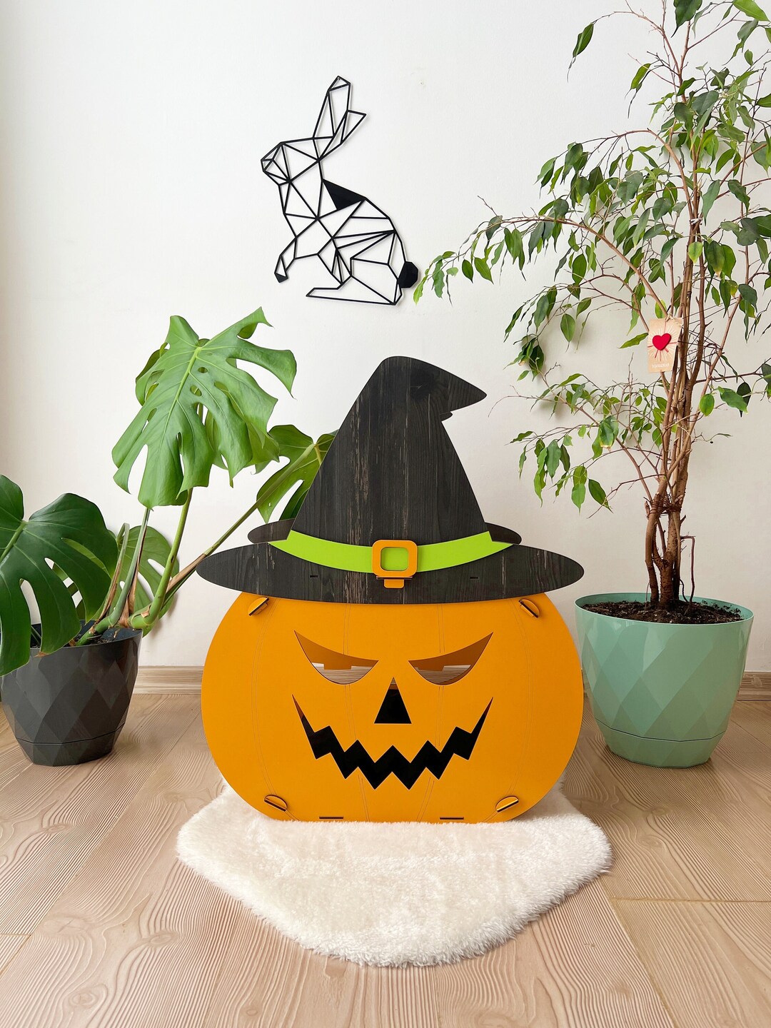 Wooden Pet House, Halloween Special Design Pet House, Pumpkin House