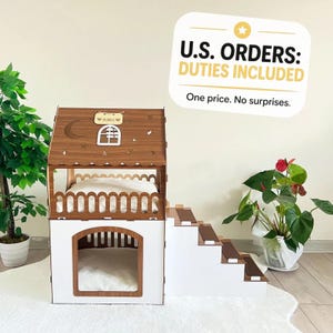 Modern Rabbit House, Indoor Rabbit Castle, Rabbit Furniture, Extra Large Rabbit House, Rabbit Bed, Bungalow Rabbit House, Rabbit Hutch