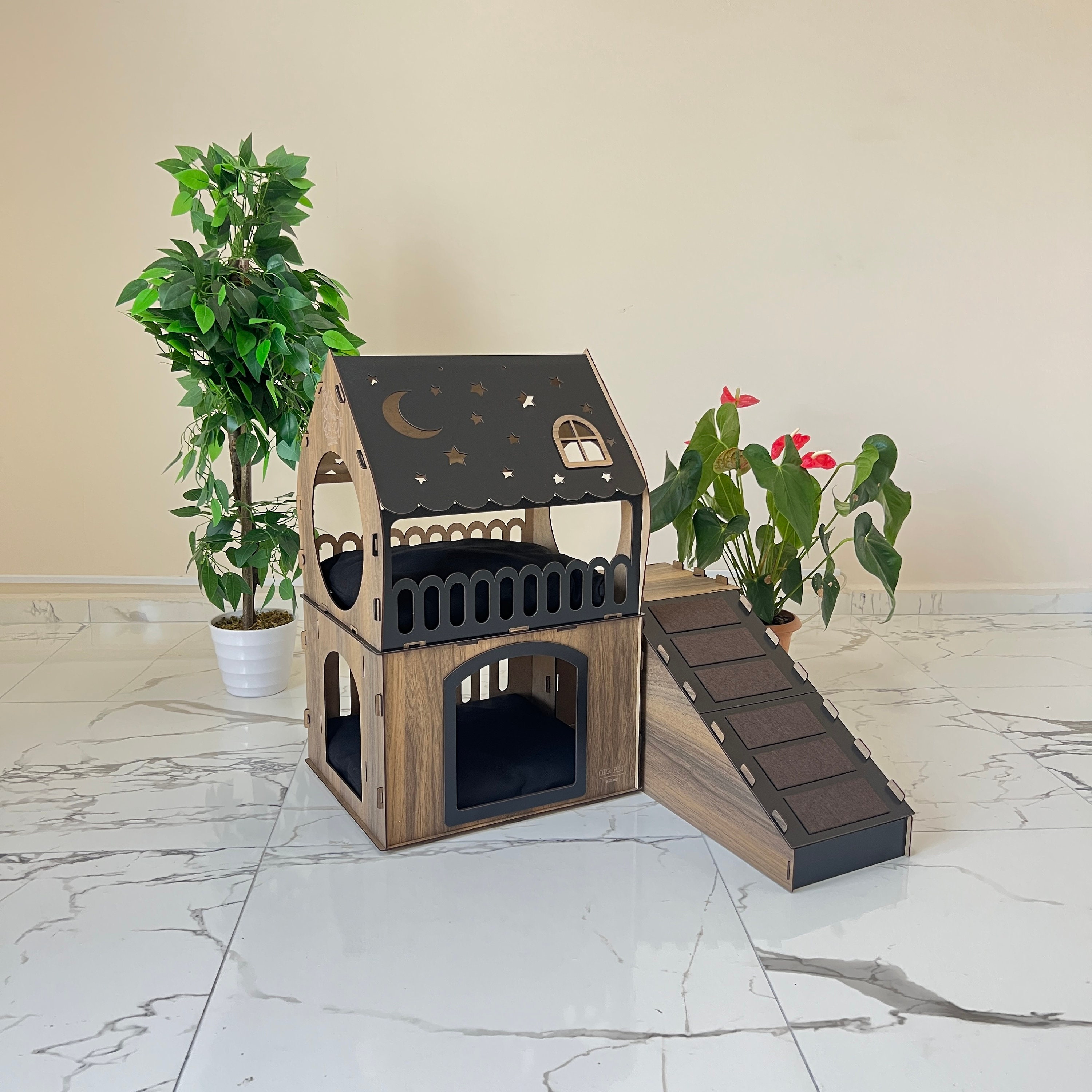 Indoor Rabbit House, Birch Plywood Bunny Hutch, Extra Large Rabbit ...