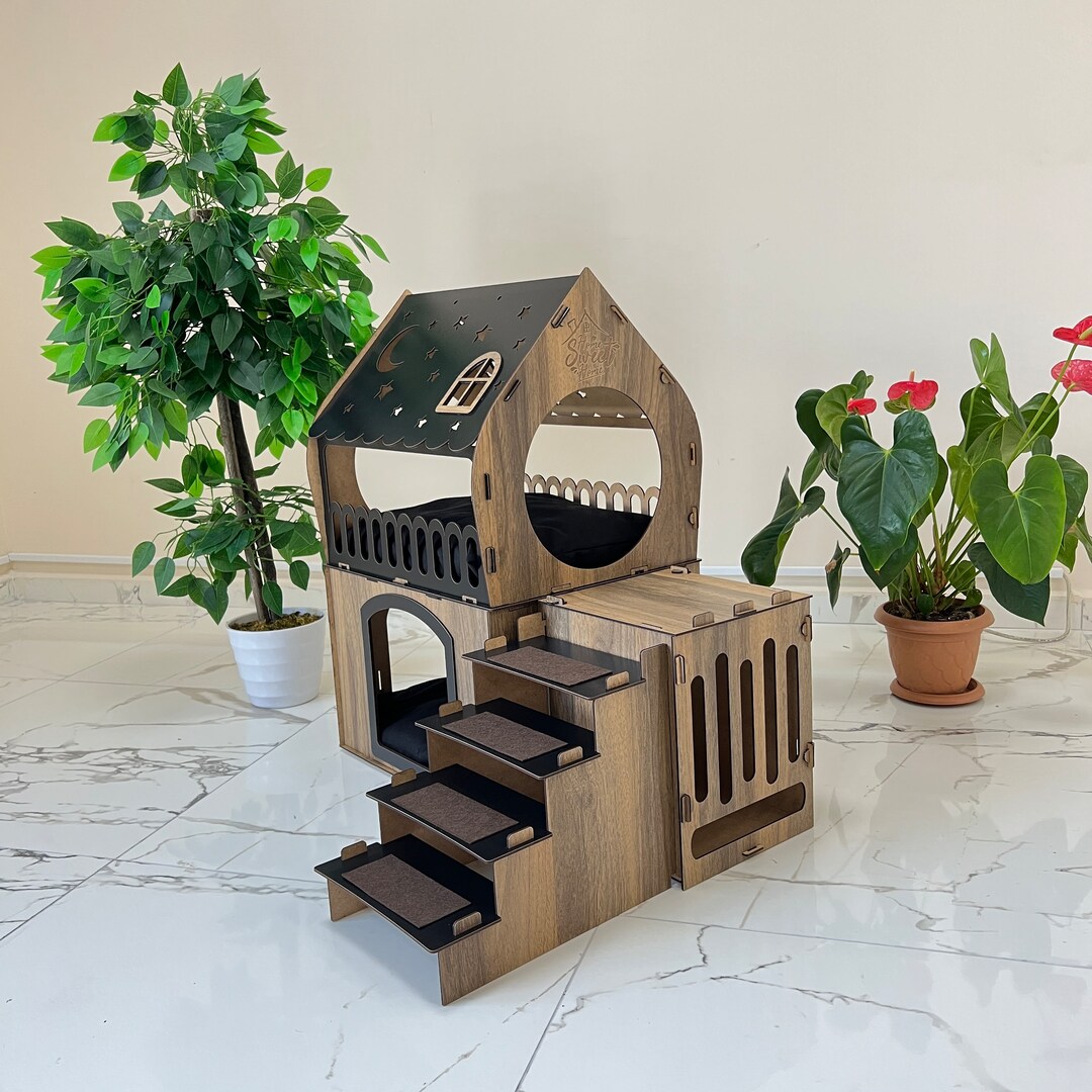 Indoor Rabbit House, Birch Plywood Bunny Hutch, Extra Large Rabbit ...