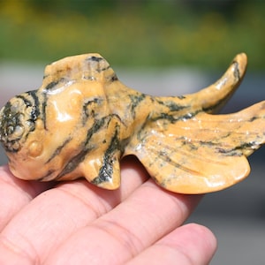 2.4&#39;&#39;Natural carved Crazy Agate Fish, Crystal Fish, Quartz crystal,Home decor,Crystal collect,Crystal gift,Crystal healing