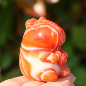 2&#39;&#39; Natural Hand carved red agate capybara,Quartz crystal capybara carved,Home decor,crystal collect,Crystal gift,Crystal healing