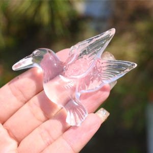 1,6 &#39;&#39;Natürliche geschnitzten Klarquarz Kolibri, Kristall Kolibri, Quarz Kristall, Wohnkultur, Kristall sammeln, Kristall Geschenk, Kristallheilung