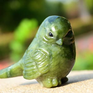 2.4&#39;&#39; Natural Carved Green jade Bird,Quartz crystal Bird,Home decor,crystal decoration,Crystal gift,Reiki healing