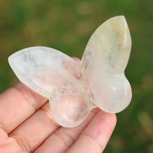 2.3&#39;&#39;Natural carved Clear quartz Butterfly, Crystal butterfly, Quartz crystal,Home decor,Crystal collect,Crystal gift,Crystal healing