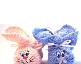 Embroidered Boo Boo Bunnys - Great Shower Gift