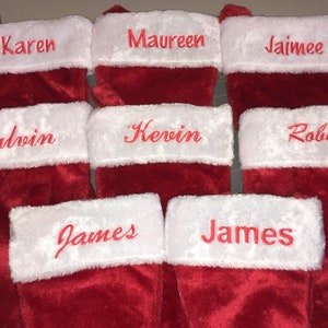 Personalized Embroidered Plush Christmas Stocking