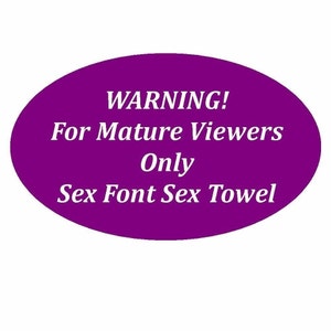 Reif Sex Schrift besticktes Sex Handtuch