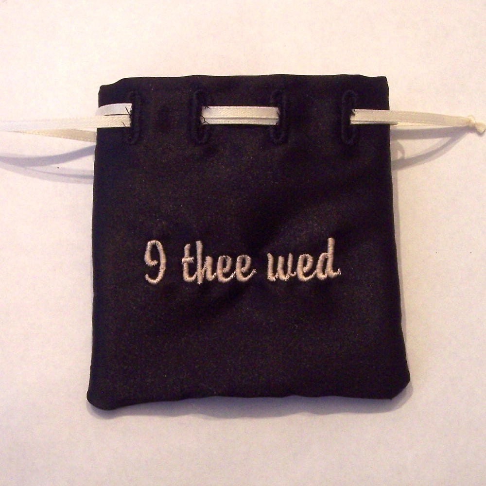 Personalized Embroidered Jewelry Bag for Wedding Rings Etsy