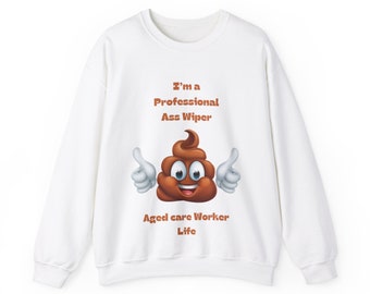Fun Aged Care Worker Life Unisex Heavy Blend™ Crewneck Sweatshirt