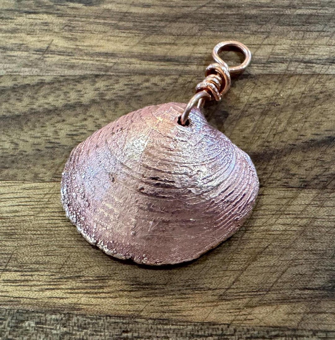 Electroformed Copper Quahog Shell Pendant - RI Beach Find - Etsy