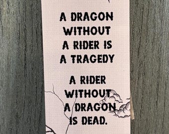 Fourth Wing themed Bookmark