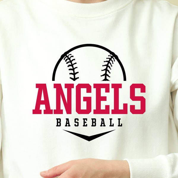 Angels Svg, Baseball Svg, Svg Files for Cricut, Digital Download, Instant Download