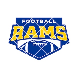 Rams Fußball SVG, Rams SVG, Rams Shirt SVG, Rams Maskottchen SVG, Rams Mom SVG, digitaler Download, Sofort Download