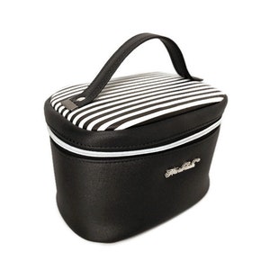 Handmade Cosmetic Bag Artificial leather, Fake leather, Faux leather, Toiletry Bag, Makeup Bag, Gift for Her, Mesh Pockets