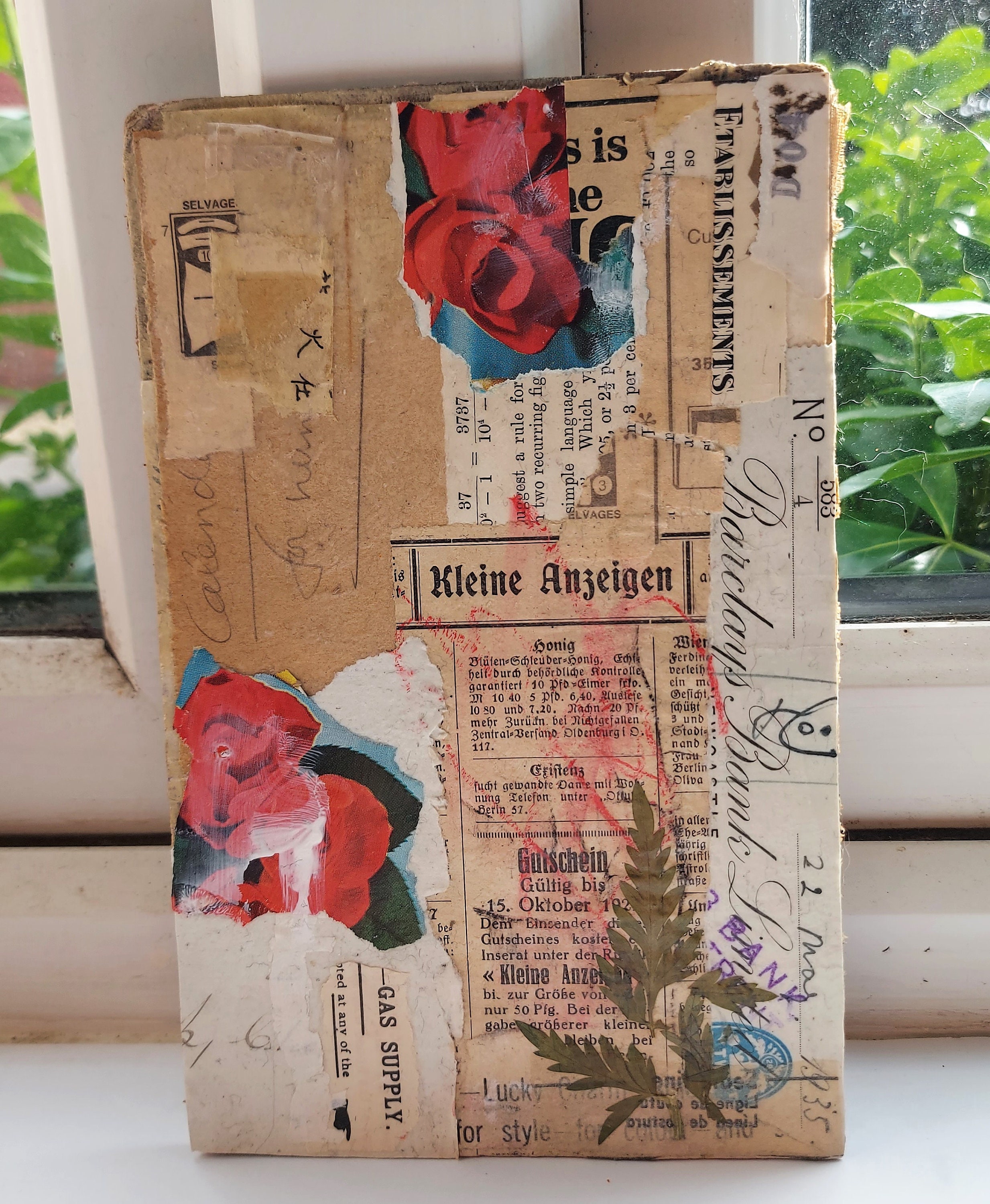 Unique Vintage Style Original Collage Mixed Media Retro Mixed Media 