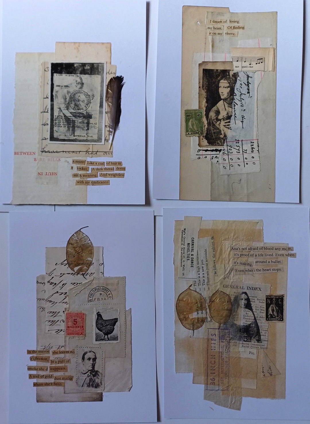 Original Collage Artwork A5 Cardstock Zine Originals Art Etsy