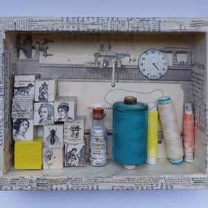 gehäuse, mischtechnik, altered art