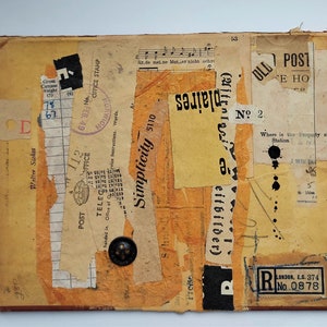 Collage retrò, Fatto a mano, Unico, Tecnica mista, Carte vintage, Collage in stile vintage