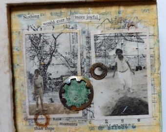 Altered Art, Altered Box, Assemblage Box, Vintage papers, Collage, Mixed media