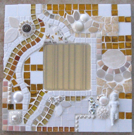 Pearly Gateways Mosaic Framed Mirror Image 0