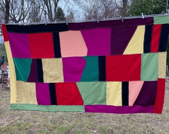 Cashmere Blanket . cashmere quilt . repurposed cashmere sweaters  . healing blanket . cancer patient blanket