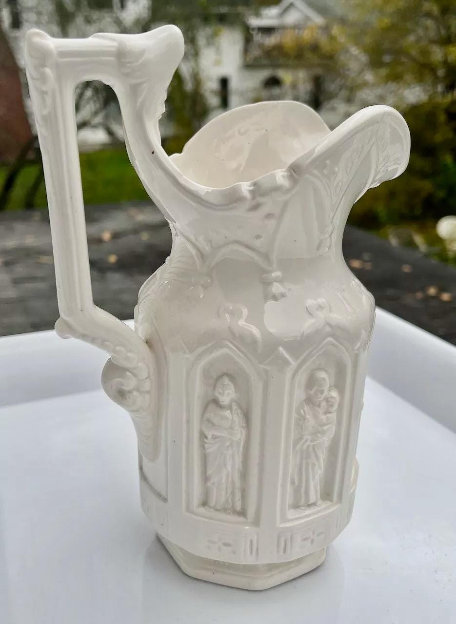 Saint Jug, Saint Pitcher, Religious Jug, Catholic Gothic, Ornate, EUC, Church of England, Saint, Gargoyle, Pressed printed ceramic, LEGO
