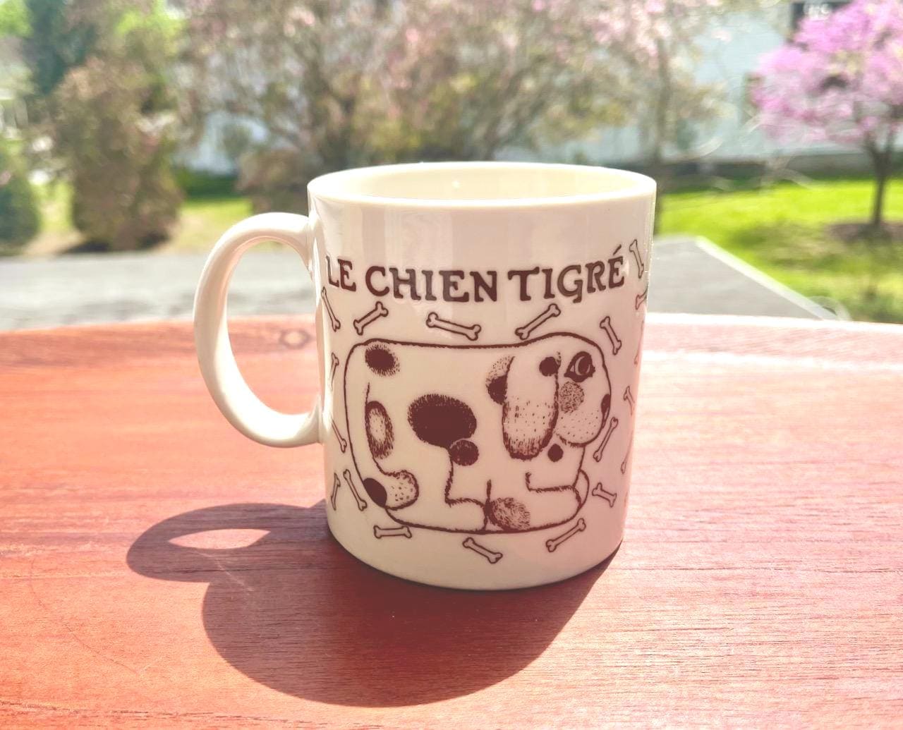 Taylor and Ng Coffee Mug, 1978 BROWN Le Chien Tigre Mug, Vintage