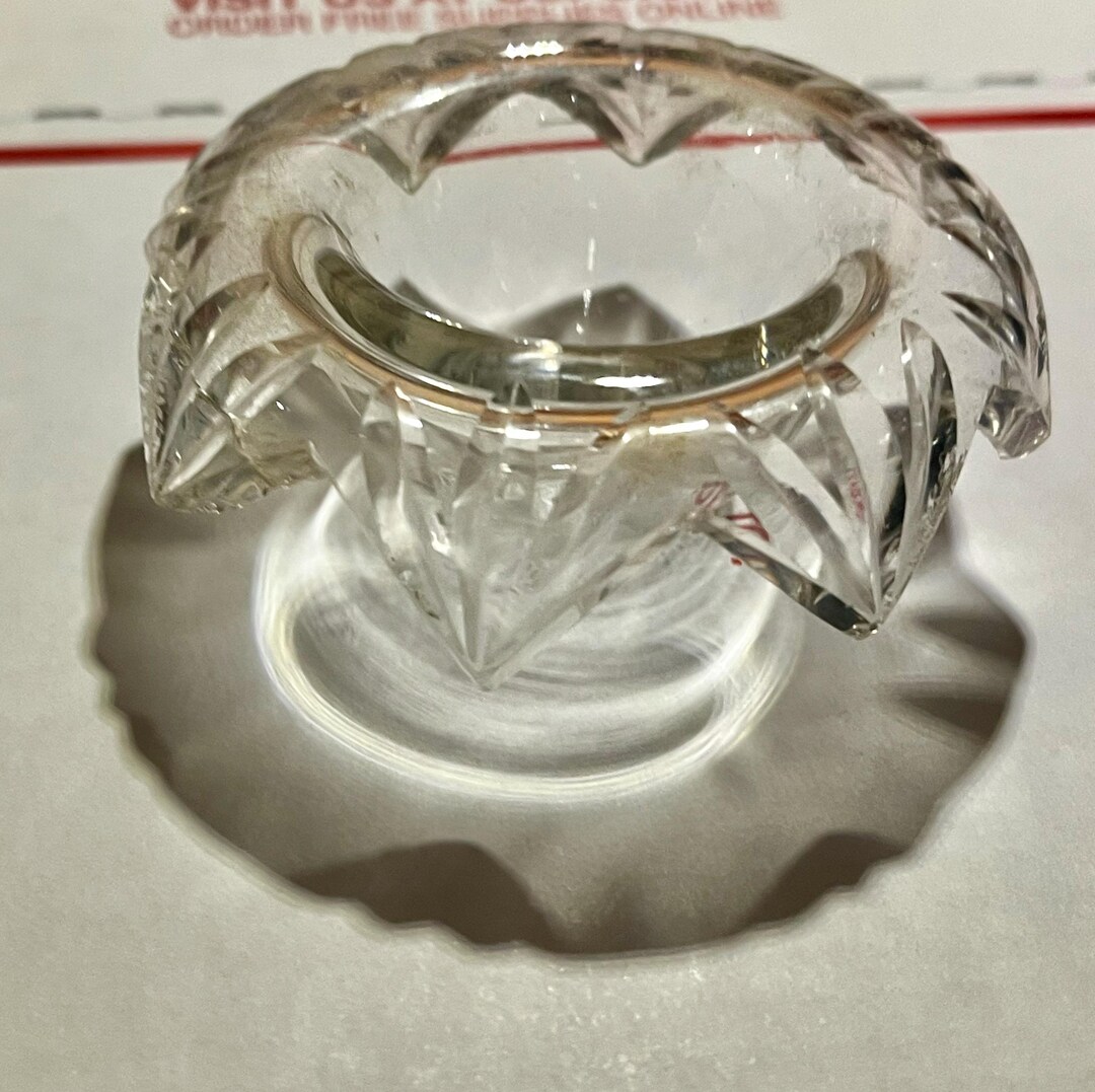 Pinhole Crystal Rare 1800s Crystal Decanter Topper, Decanting Crystal, Pinhole Decant ...