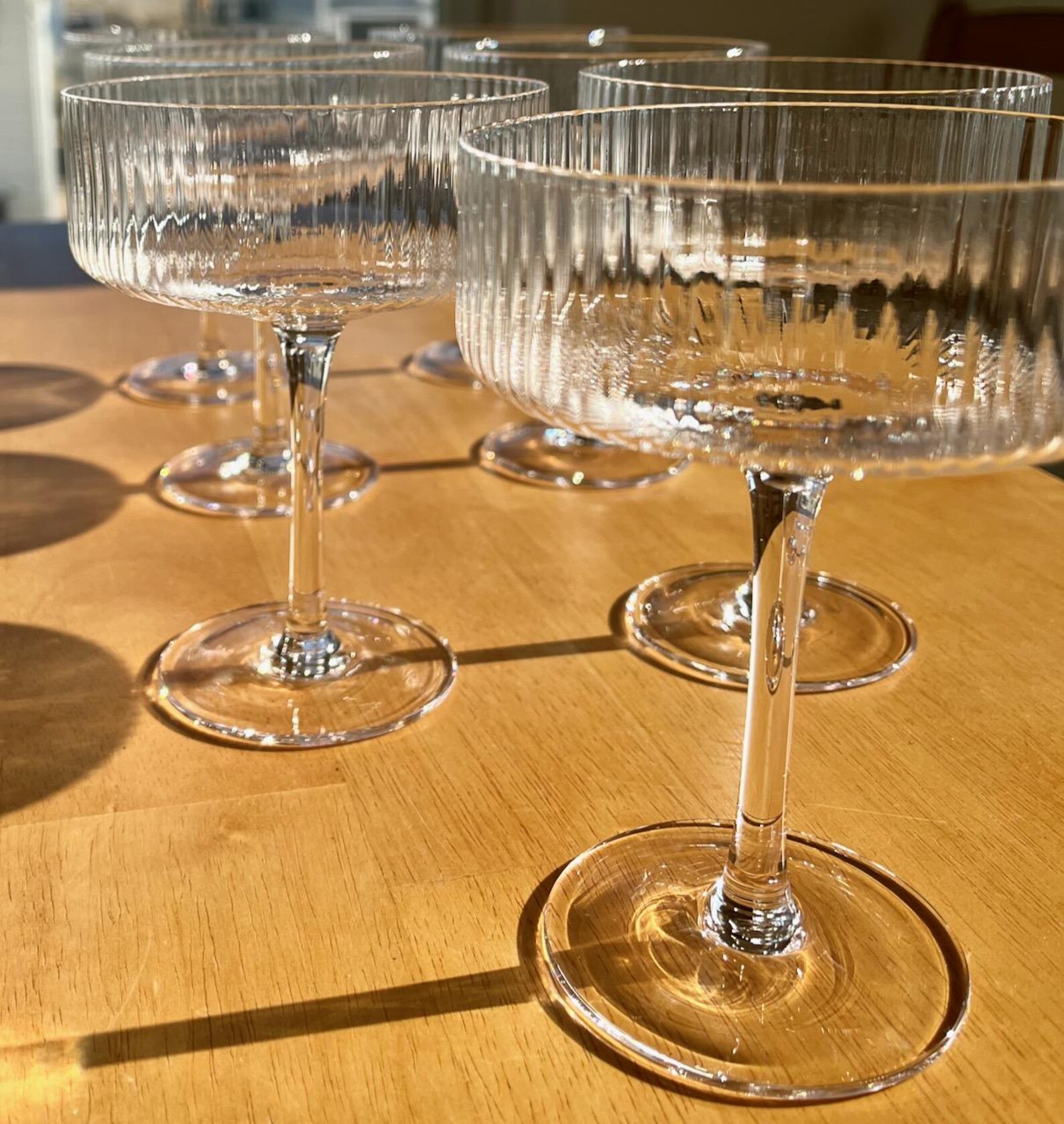 Ribbed Champagne Glass 5X7X25Cm main image 0
