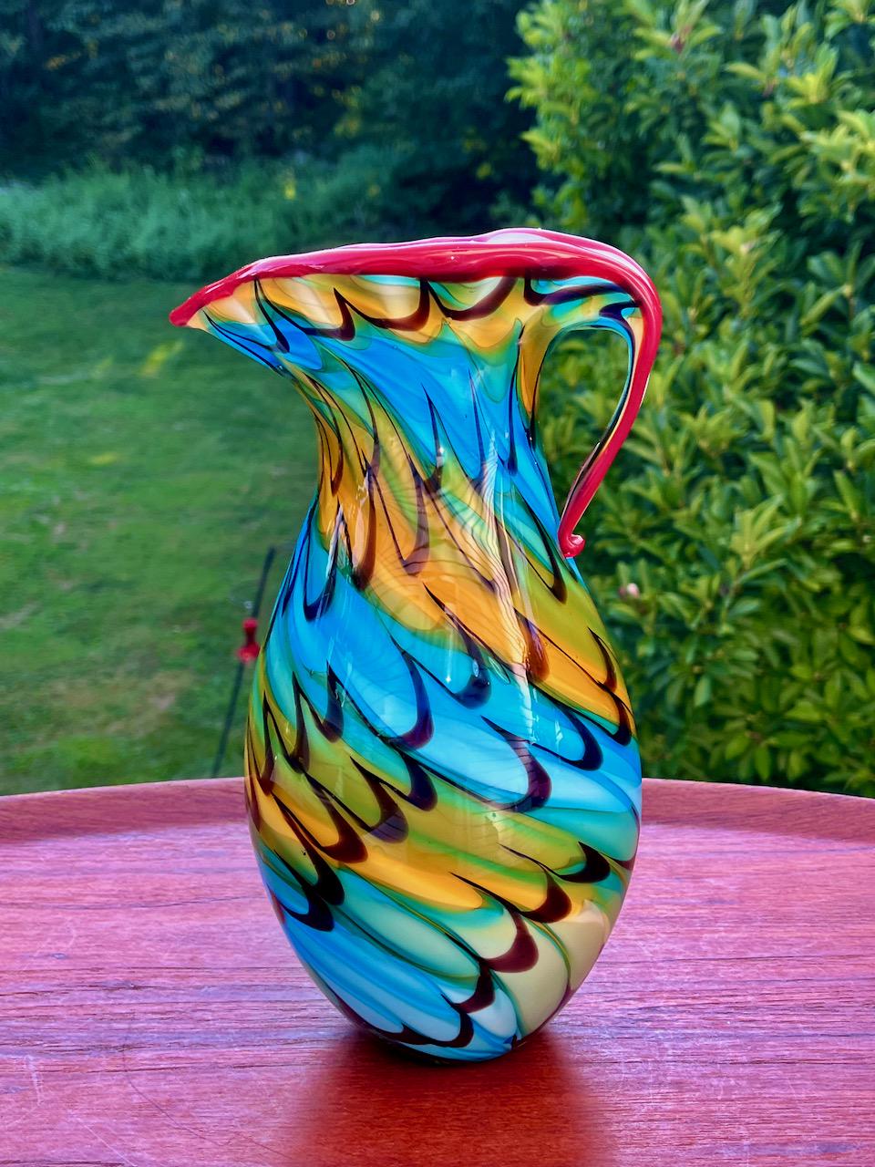 Murano Glass Pitcher - Etsy