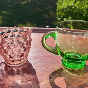Antique Vaseline Glass Vase - Etsy