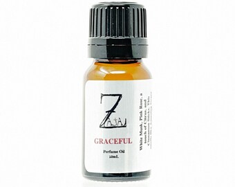 Graceful Perfume Oil by ZAJA Natural 10mL White Musk, Pink Rose, Citrus
