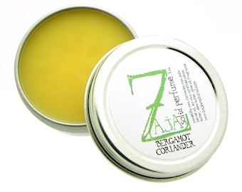 Bergamot Coriander 1 oz Solid Perfume by ZAJA Natural -Vegan