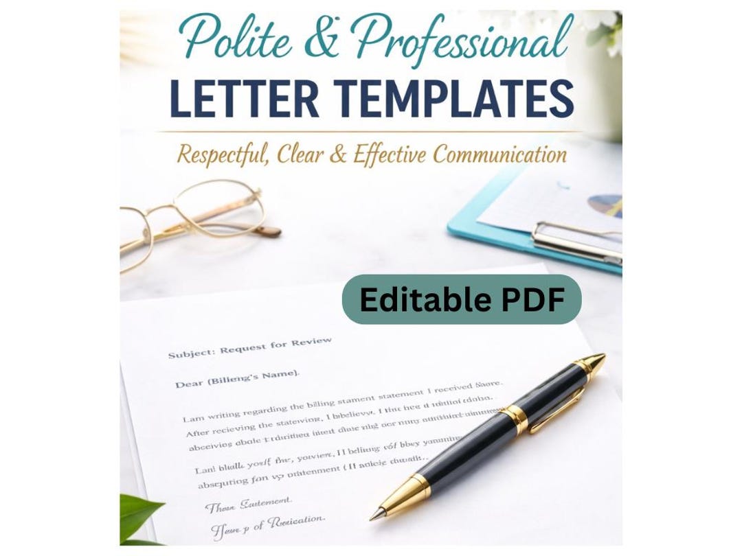 Fillable Letterforms Editable Letter Template | Customizable Professional Letter | Simple ...
