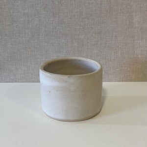 Small white matt ceramic plant pot (D)