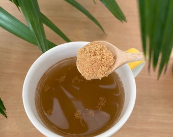 Set de polvo de raíz de jengibre orgánico y edulcorante de fruta del monje