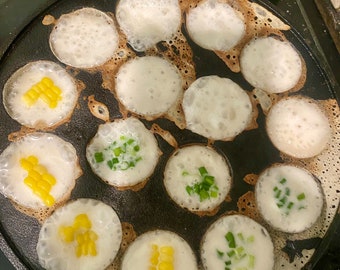 Frittelle di riso al cocco Kit da dessert tailandese Kanom krok regali per cucinare cibo per donna Kit da forno fai-da-te Regalo per attività familiari Attività di campeggio